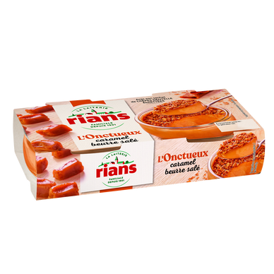 Dessert caramel au beurre salé L'Onctueux RIANS 2x90g