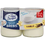 Yaourt au lait de brebis à la vanille LE PETIT BASQUE, 2x125g