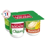 Yaourt brassé au lait de chèvre et mangue 4X125G Soignon