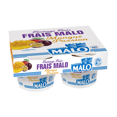 Fromage frais mangue passion 40%mg MALO 4x100g 400g