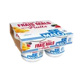 Fromage frais sur lit de fruits, MALO, 7% de MG, 4x100g