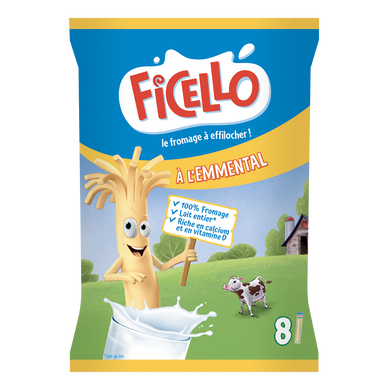 Spécialité fromagère pasteur.Ficello emment.22%MG 8x21g 168g