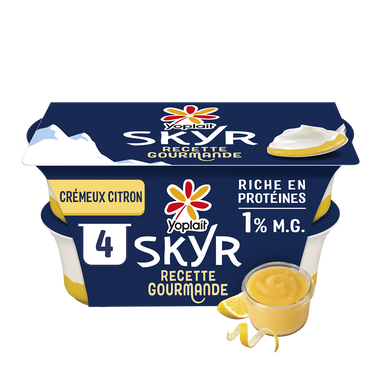 Skyr sur lit citron crémeux YOPLAIT 4x120G