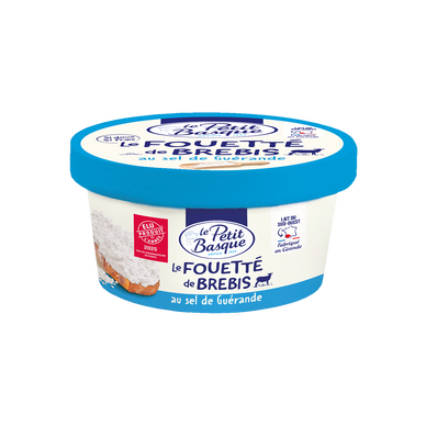 Le fouetté de brebis nature sel de Guérande 34%mg LE PETIT BASQUE 140g