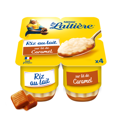 Riz au lait sur lit de caramel LA LAITIERE 4x115g
