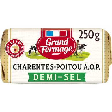 Beurre 1/2sel AOP 80%mg Charente Poitou GRAND FERMAGE 250g