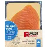 Saumon fumé de Norvège, grande sélection, BREIZH SAVEUR, 4 tranches100g