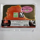 Truite fum e bio de bretagne 3/4 tranches, LES SAULES, paquet sous vide.