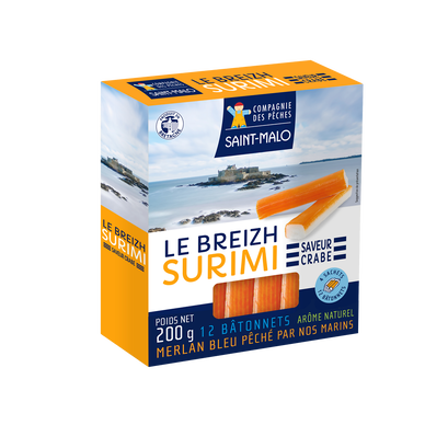 Bâtonnets de surimi saveur crabe COMPAGNIE DES PECHES ST MALO, 200g