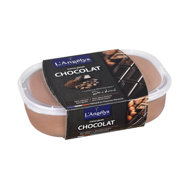 Crème glacée au chocolat noir L'ANGELYS, pot de 450g