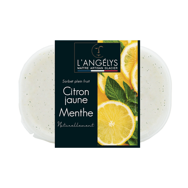 SORBET CITRON JAUNE MENTHE L'ANGELYS 500G