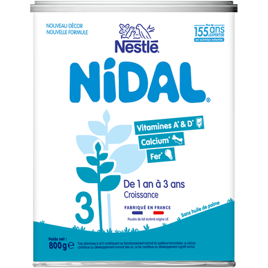 NESTLE NIDAL - Lait croissance en poudre, dès 12 mois - 800g