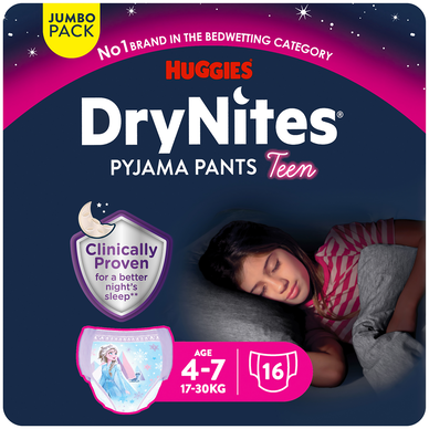 Sous-vêtements de nuit drynites filles HUGGIES 17/30 Kg(4-7 ans)x16