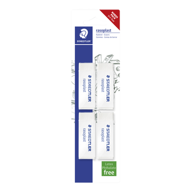 Gomme en plastique blanche x4 - STAEDTLER