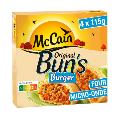 Bun's burger boeuf haché MCCAIN 460g