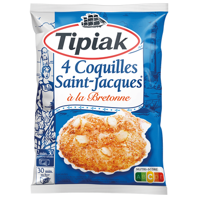 Coquilles St Jacques à la Bretonne TIPIAK, 4x90g
