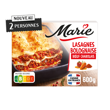 Lasagnes à la bolognaise, boeuf charolais paprika MARIE 600g