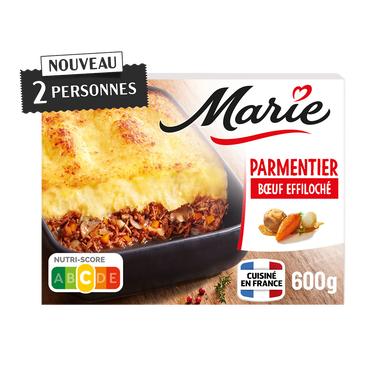 Parmentier de boeuf effiloché petits légumes cuisinés MARIE 600g