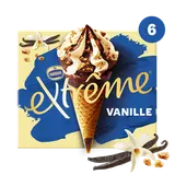 Cônes glacés vanille EXTREME x6 426g