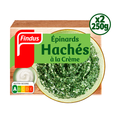 Epinards hachés à la crème fraîche FINDUS, 2x250g