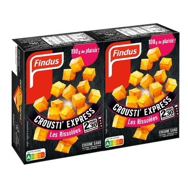 Rissolées crousti express FINDUS, 2x100g, micro-ondes