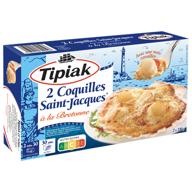 Coquilles St Jacques à la Bretonne TIPIAK, 2x110g
