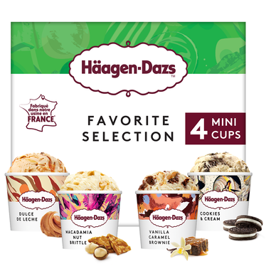 Mini pots crème glacée favorite sélection HÄAGEN DAZS X4 318G