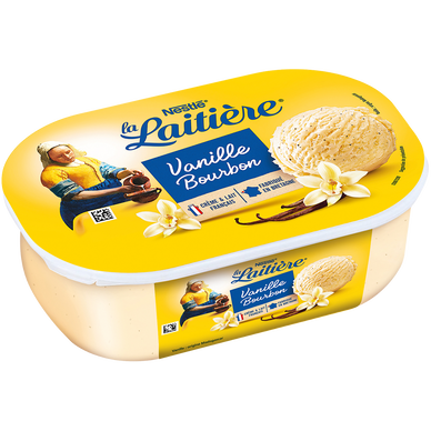 Crème glacée vanille bourbon LA LAITIERE bac 490G