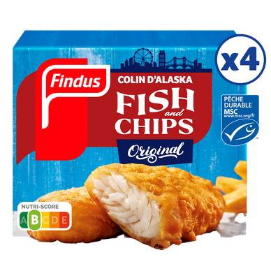 Fish&chips colin FINDUS, 4x100g