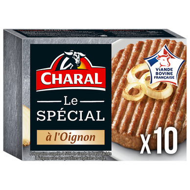 Haché à l'oignon CHARAL, 10x100g (1kg)