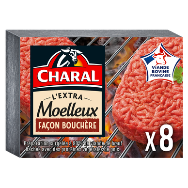 Haché Extra Moelleux Façon Bouchère CHARAL, 8X100G (800g)