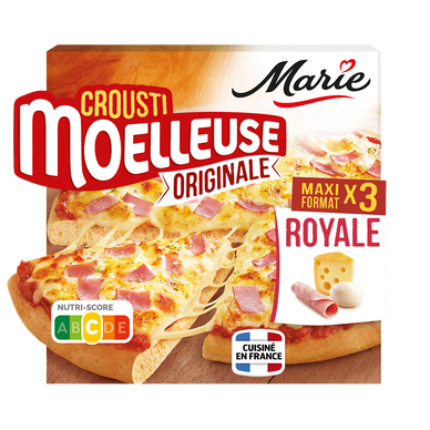 Pizza Crousti Moelleuse Royale Jambon Fromage MARIE 3x400g