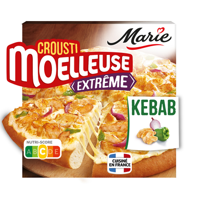 Pizza Crousti Moelleuse Kebab Poulet Poivrons MARIE 530g