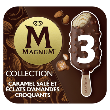Bâtonnets glacés MAGNUM caramel x3