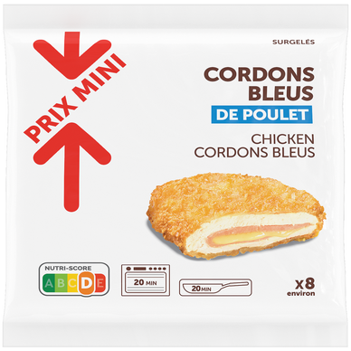 Cordons Bleus de Poulet PRIX MINI 8x100G
