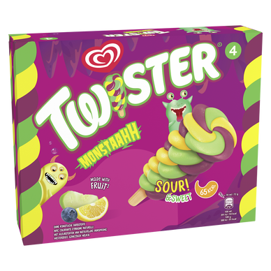 Twister glace à l'eau citron, pomme & myrtille MIKO 4x70ml