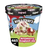 Crème glacée en pot façon Doughnut Fraise BEN & JERRY'S - 393g