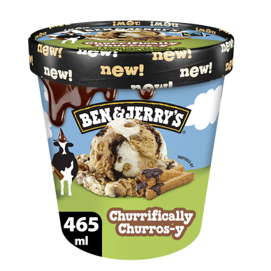 Crème glacée en pot façon Churros Cannelle BEN & JERRY'S 360g