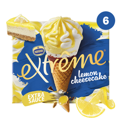 Cônes glacés citron cheesecake EXTREME X6 426g