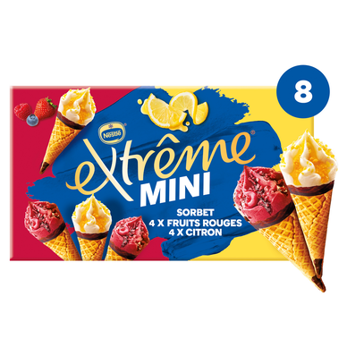 Minis cônes sorbets citron fruits rouges EXTREME X8 312G