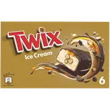 Glaces Barres glacées Biscuit caramel TWIX X6
