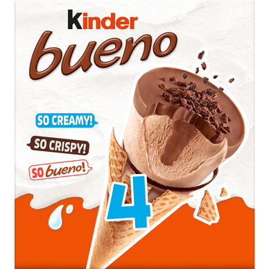Cônes glacés KINDER BUENO classique x4 248g