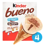 Cônes glacés KINDER BUENO WHITE x4 248g