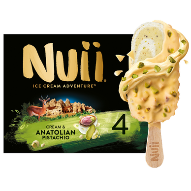 Bâtonnets glacés Pistache d'Anatolie et crème NUII x4 284g