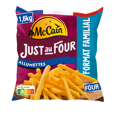 Frites just au four allumette MCCAIN 1,6kg