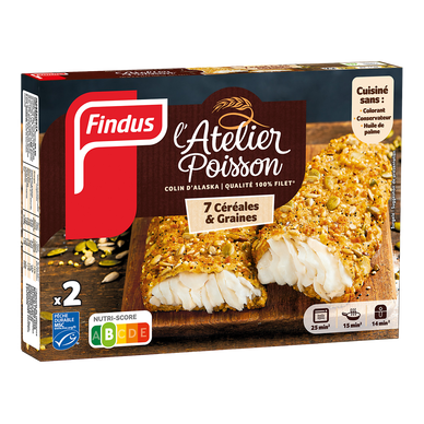 Filets panés colin graines FINDUS, 2x125g