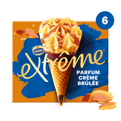 Cônes glacés crème brûlée EXTREME x6 426g