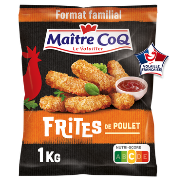 Frites de poulet MAITRE COQ, sachet surgelé de 1kg