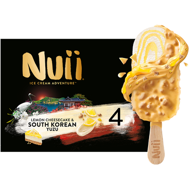 Bâtonnets lemon cheesecake&south Korean Yuzu NUII x4 280g