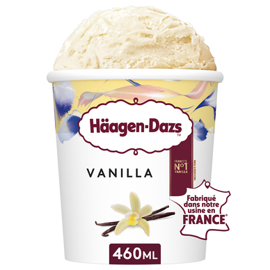 Crème glacée en pot vanille HÄAGEN DAZS 400G